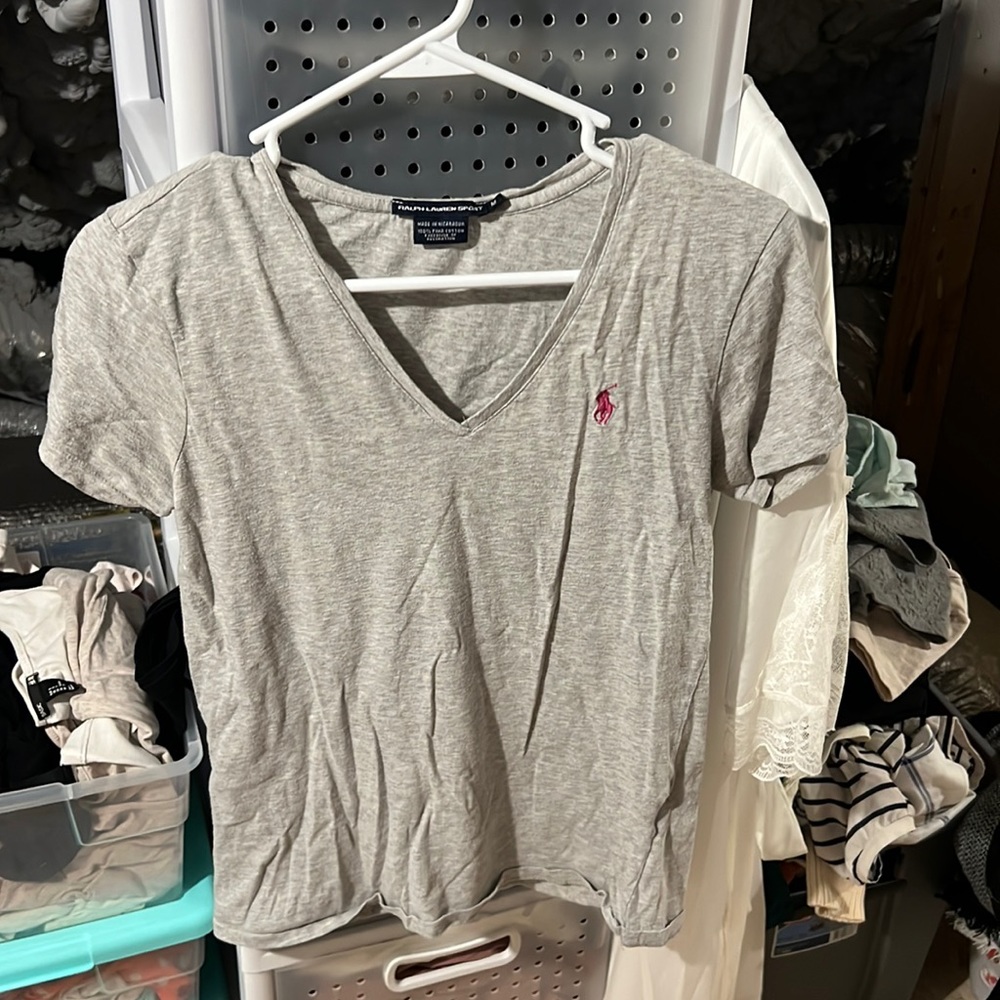 Grey Ralph Lauren sports tee shirt